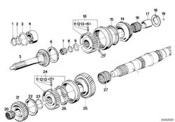 23221224190 Lock Ring Manual Transmission Individual transmission parts BMW 5er E39 E30 E34 E28 E24 E23 E32 Z1 >2929<, Anillo de seguridad