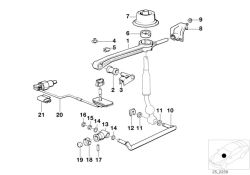 25111220759 SHIFTING ARM Gearshift Gearshift mechanical transmission BMW 3er E36 E30 E23 >3357<, Brazo de cambio de marchas