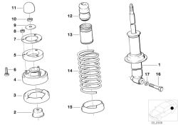 Original BMW coil spring  (33531133339)