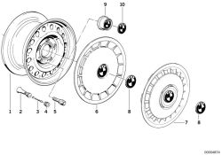 Original BMW Wheel cover 15" (36131181532)