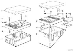 61131354516 WIRING BOX Vehicle electrical system Single components for fuse housing BMW 7er E23 E12 E24 E23 >7716<, Canalon para instrument
