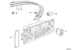 Cable a tirette aeration inferieur d`origine BMW  (64111371988)