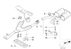 Original BMW Nachschalldämpfer  (18101436533)