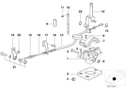 25161216821 Cup Gearshift Gear shift parts automatic gearbox BMW Z8 Roadster E52 E36 E34 Z3 >14401<, Guarnizione