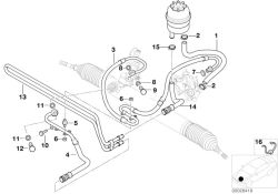 32416773722 Gasket ring Steering Lubrication system BMW 3er E90 E46 >26419<, Anillo obturador