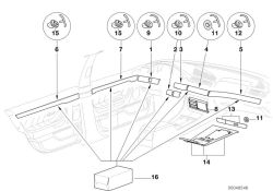 BMW original Suplemento 8er E31 (51458170519) (51458170519)