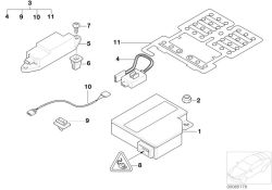 BMW original Sensor de colisión airbag lateral 3er E90 (65776906174) (65776906174)