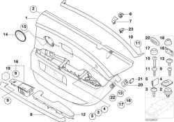 BMW original Moldura cenicero derecho 7er E66 TITAN 87 (51427149962) (51427149962)