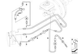 Original BMW Rohrleitung mit Druckschlauch  (34326772539)