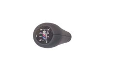 Gearshift knob,leather/M plaque/6-speed schwarz