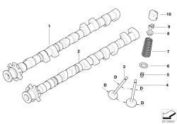 BMW original Arbol de levas de admision 6er E64 ZYL.1-5 (11317835879) (11317835879)