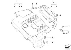 BMW original Cubierta acústica trasera X3 E83 (11147787331) (11147787331)