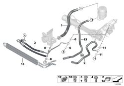 Original BMW Suction pipe active steering  (32416850101)