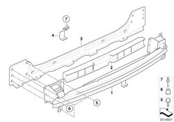 Center bracket, bumper 