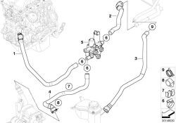 Tuyau p admis. moteur-vanne d`inversion d`origine BMW  (64126953089)