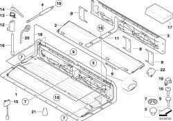 BMW original Placa base 6er F06 VORN (54318236836) (54318236836)