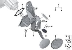 BMW original Mecanismo de pedales completo  (35106795833)