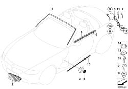 Original BMW Klebeband rechts  (51137126926)