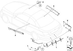 Original BMW Antenna, bumper-mounted, FM  (65206947216)