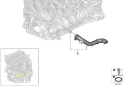 BMW d'origine Tubo di ritorno  (11537800583)