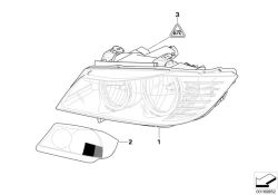 Projecteur AHL-xénon, droit d`origine BMW ZKW (63117240264)