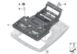 BMW original Juego reparación centro mandos techo X5 E53 (61319221632) (61319221632)