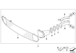 Original BMW Brake duct lower section, rear left  (51112153991)