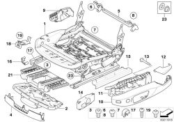 BMW d'origine Interruttore regolazione sedile des.  (61319265264)