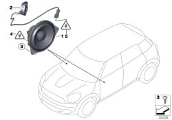 Original BMW Mitteltonlautsprecher Stereo  (65139288770)