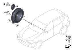 Haut-parleur médium Hifi d`origine BMW  (65139240642)