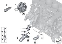 Pompe liquide refroidissement mécanique d`origine BMW  (11518512443)