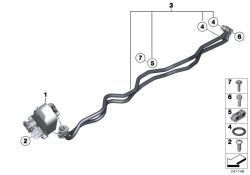 Conduite radiateur d`huile de boîte d`origine BMW  (17227611991)