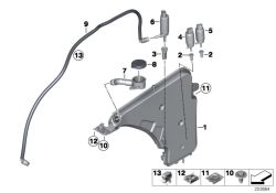 Original BMW Hose line, headlight cleaning system  (61677241677)