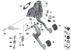 BMW original Muelle recuperador pedal de freno  (35216753829)