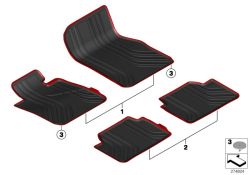 Floor mats, all-weather, rear Anthrazit