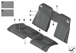 BMW original Tapizado asiento trasero cuero climatiz. 6er G32 INDIVIDUAL (52208025055) (52208025055)