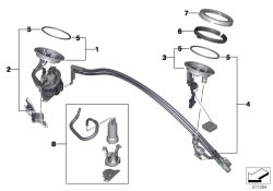 Sucking jet pump with lines 