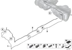 BMW original Tubería de avance trasera 6er G32 (16127210800) (16127210800)