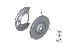           Brake disc, ventilated 332X30 (34116794304)