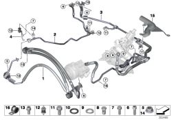Original BMW Exp. hose, Adaptive Drive 1st section  (32416788261)