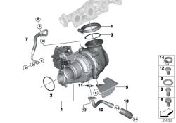 Kit di montaggio del turbocompressore a gas di scarico Value Parts (11652457367)