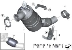 Support catalyseur proche du moteur d`origine BMW  (18208515445)