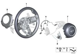 Cover f sports steering wheel, bottom MINI Yours