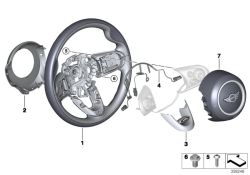 Sport steering wheel, leather MINI Yours (32306996050)