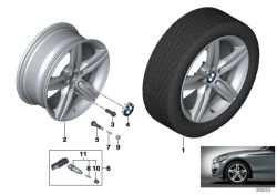 Original BMW Disk wheel, light alloy, in Orbitgrey 7,5Jx17   ET:43 (36116850151)