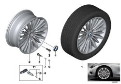 Original BMW Disc wheel, light alloy, Reflexsilber 8Jx18     ET:34 (36116796249)