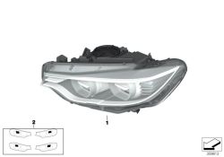 Original BMW Bi-xenon headlight, left  (63117377843)