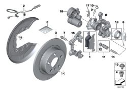 Support etrier de frein d`origine BMW JCW chillired (34206865755)