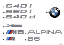 Original BMW Schriftzug rechts - X-DRIVE - (51147224616)