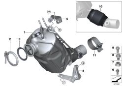 RP catalytic conv.close to the engine 